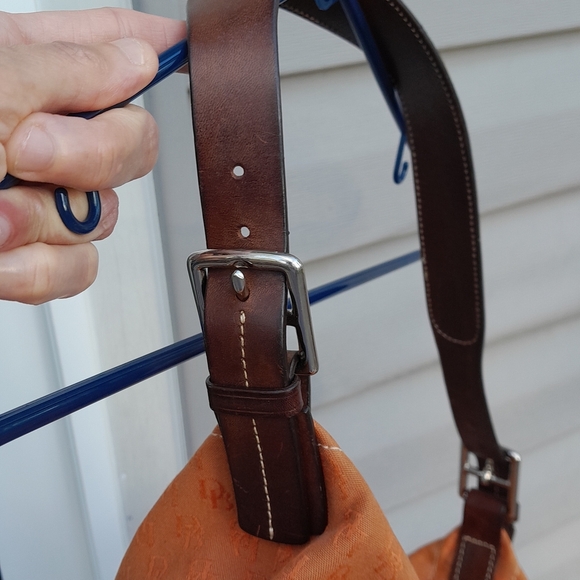 Dooney & Bourke Hobo Orange Shoulder Bag VGUC - Picture 7 of 11